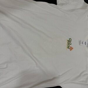 Vans White Tee with Green and Orange Logo